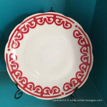 Plaque en céramique porcelaine, plaque en céramique chinoise, assiette à soupe